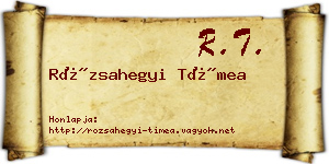 Rózsahegyi Tímea névjegykártya